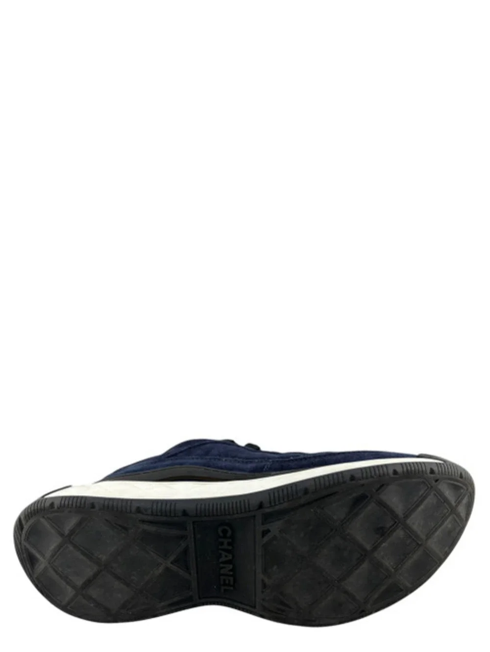 Chanel Navy Suede CC Trainers